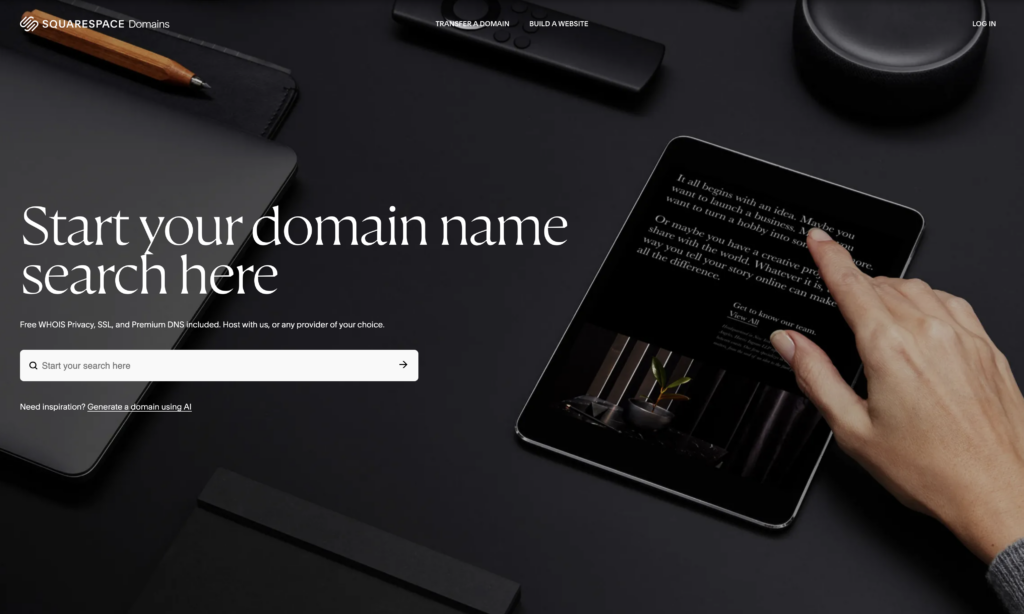 An image of squarespace domains. Your domain name is an important part of your website strategy
